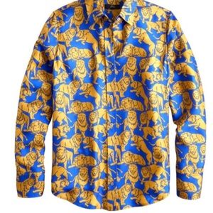 J Crew golden lion pajama style top